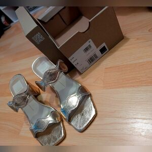 Dolce Vita Weathered Leather Gold Ilva Sandals